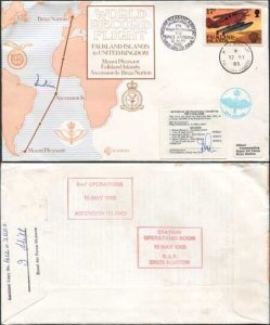 RD6a Falkland Islands to UK Signed by Pilot/Crew Member