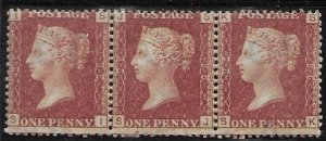 GB 33  pl 196 mint strip 3 fine LH