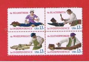 #1717-1720 MNH OG  block of 4 Skilled Hands Free S/H