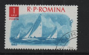 Romania #1482  cancelled 1962  yachts  1 l