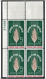 SC#1231 5¢ Food For Peace PB (UL #27488) MNH