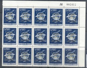 Ecuador 1964 Airmail, Faro de Colon Opt Blk 15 MUH