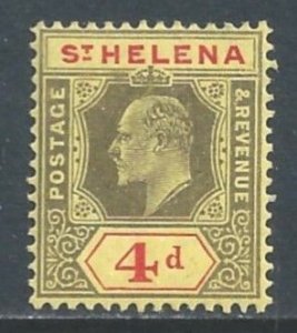 St. Helena #57a NH 4p King Edward VII - Wmk. 3 - Chalky Paper