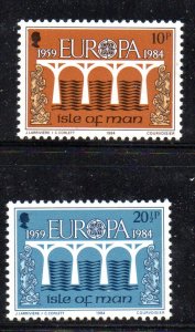 Isle of Man Sc 260-261 1984 Europa stamp set mint NH