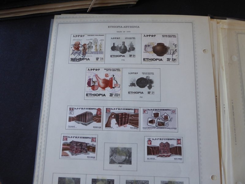 Ethiopia 1966-1993 Stamp Collection on Album Pages