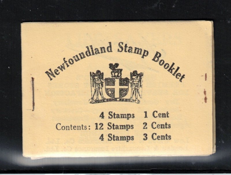 Newfoundland Booklet #4a Very Fine Never Hinged Complete Booklet - Some Stains