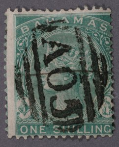 Bahamas #19a Used VG Cancel Bared Oval A05 Dark Green