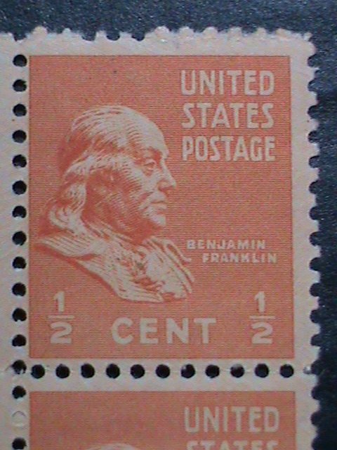 ​UNITED STATES-1936-SC# 803 85 YEARS OLD-BENJAMIN FRANKLIN MINT BLOCK OF 4 VF