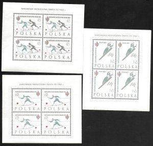 Poland 1962 - MNH - Souvenir Sheet - Scott #1046-48 Set