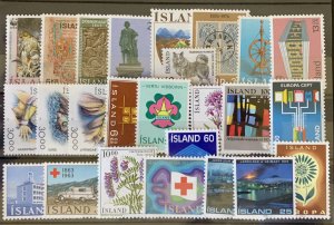 Iceland 25 different MNH