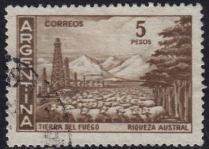 Argentina - 1959 - Scott #695 - used - Tierra del Fuego