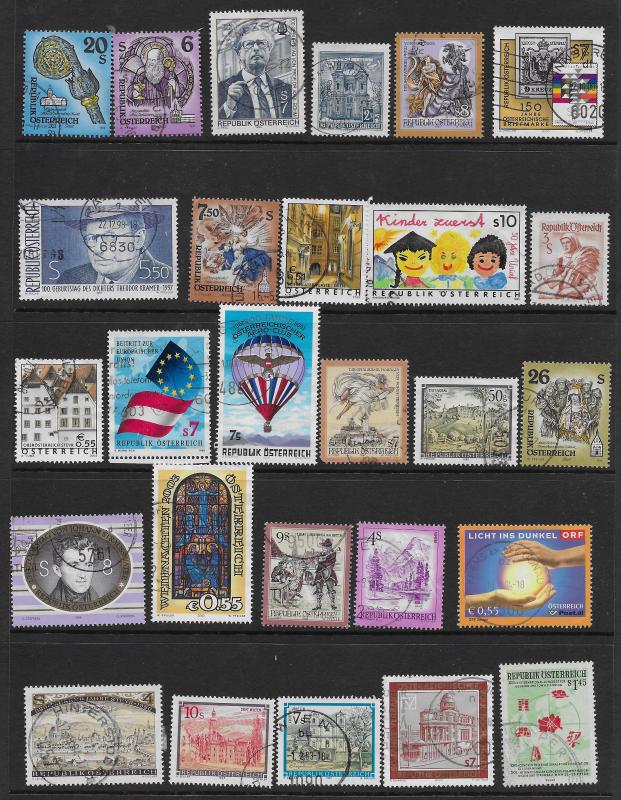 AUSTRIA USED GROUP 50 STAMPS AT A LOW PRICE