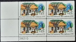 US Scott # 1725; 13c Alta, Calif.;  plate block of 4 from 1977; VF: MNH, og