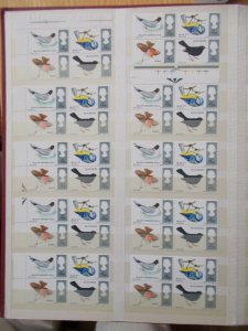 GB Wholesale Offer 1966 Birds Phosphor x 10 Sets UM Se-tenants Intact & FREE p&p