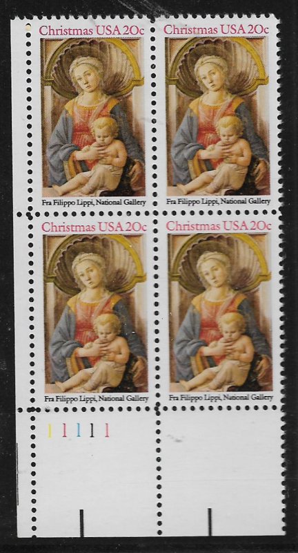 UNITED STATES, 2107, MNH, BLOCK OF 4, CHRISTMAS