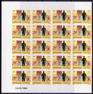 Senegal 1996 Sc#1213 Cent.Olympic Committee Block of 20 IMPERFORATED MNH