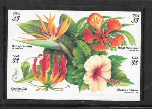 #3310-13 MNH Booklet Block of 4