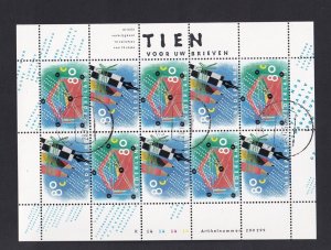 Netherlands  #844-845  cancelled 1993 sheet ten for your letters