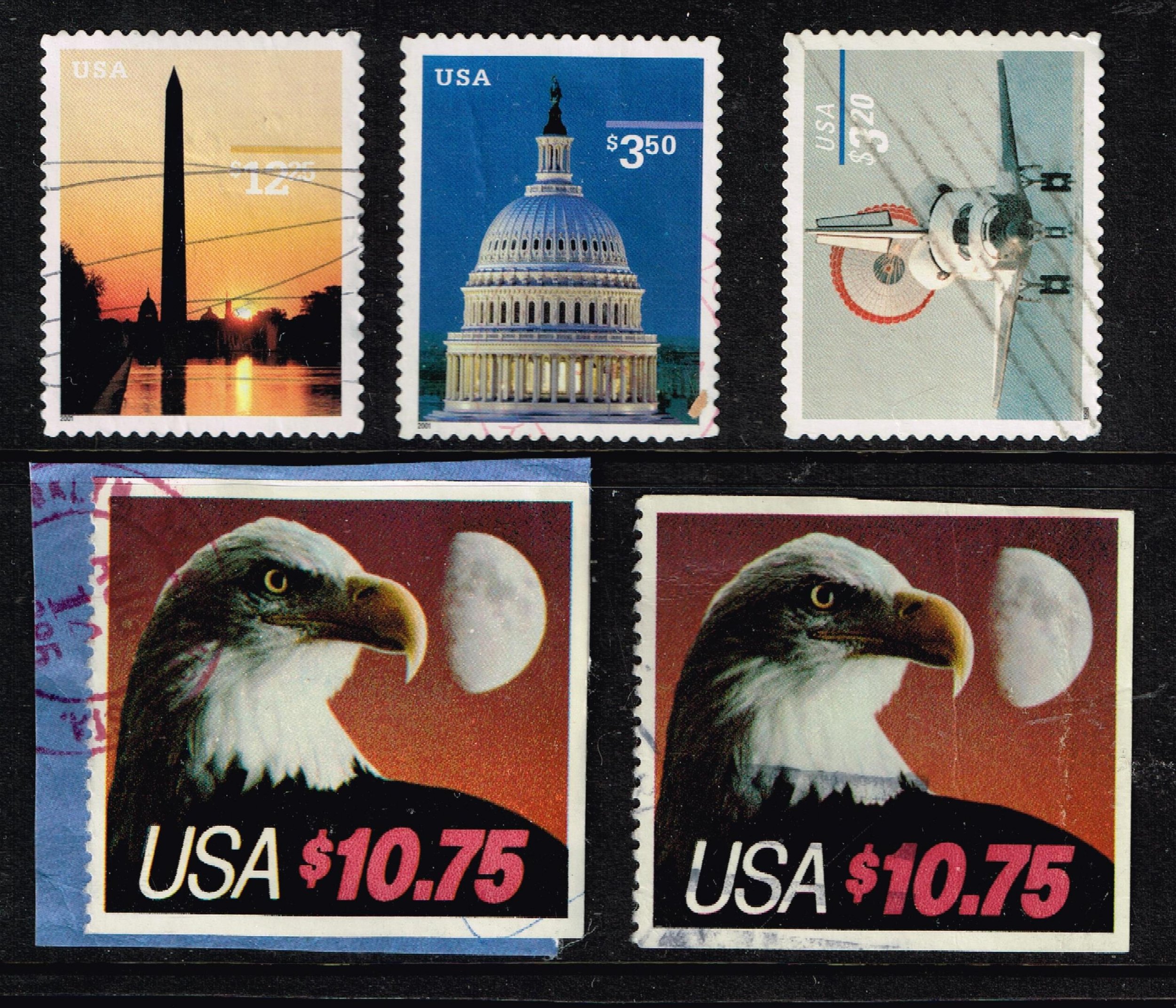 US STAMP Priority, EXPRESS, HIGH DENOMINATION STAMPS COLLECTION LOT