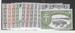 Brunei #101-112  (MLH1) Complete set CV $24.20