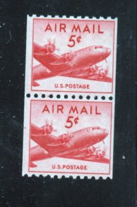 Scott# C37   unused  OG MNH  Coil   pair