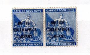 BSAC Rhodesia 1896 4d Pair X5114