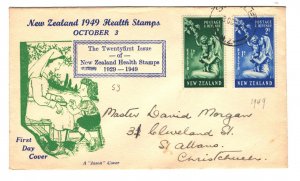New Zealand Sc#B34,B35 Health First Day Cover