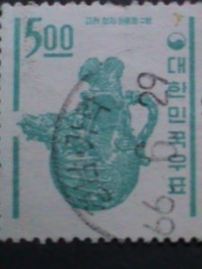 ​KOREA-1966 SC#521 12TH CENTURY-DRAGON WATER POT USED STAMP VERY FINE