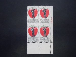 #1317a 5c Johnny Appleseed Plate Block  #28719-28683 LR MNH OG VF TAGGED CV $5