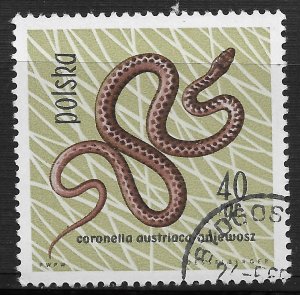 Poland #1135 40g Reptiles - Smooth Snake