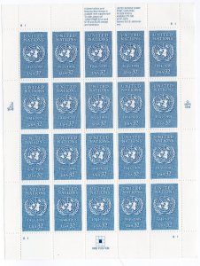 Scott #2974 United Nations (New York) Full Sheet of 20 Stamps - MNH