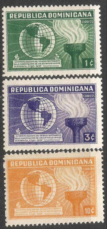 DOMINICAN REPUBLIC 332-34 MOG MAP C346