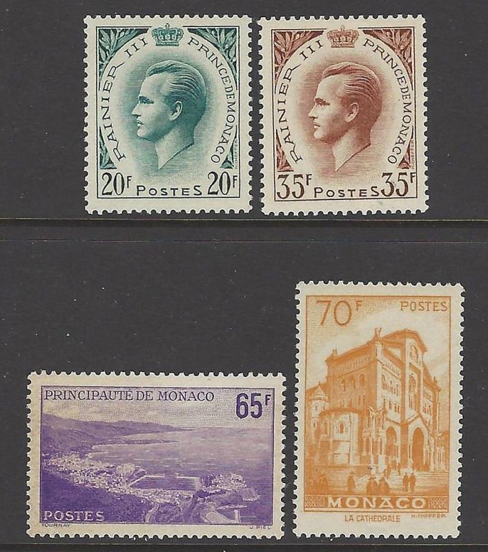 Monaco 1957 Prince Rainier Views VF MNH (405-8)