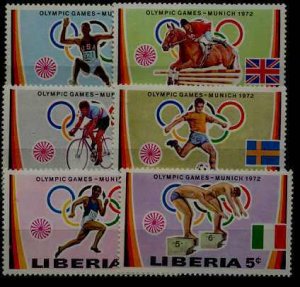 Liberia 591-96 MNH Olympic-72 SCV5.45