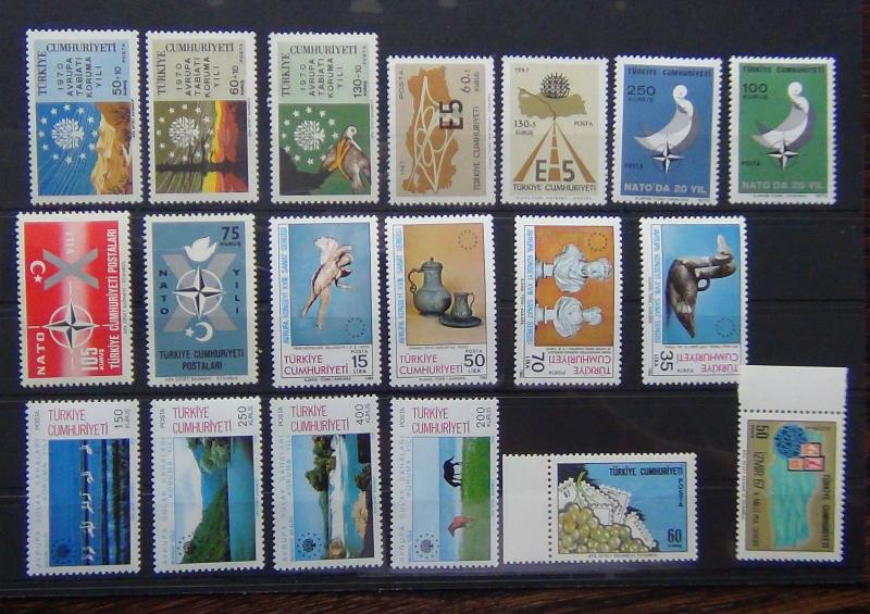 Turkey 1967 Motorway 1962 1972 Nato 1970 Nature 1976 Wetlands 1983 Art MNH