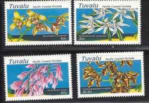 Tuvalu.  MNH. Pacific Coastal Orchids. SC 697-700