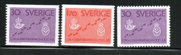 Sweden Sc 607-9 1962 Mail Delivery stamp set mint NH