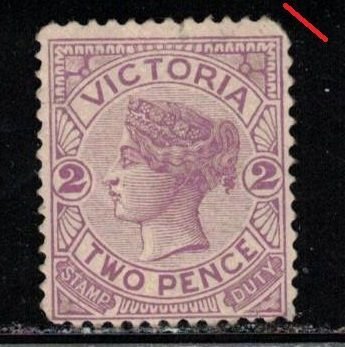 VICTORIA Scott # 162 Unused NO GUM - Queen Victoria - Tiny Tear Top Center