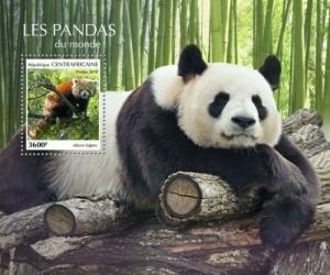 Central Africa - 2019 Pandas - Stamp Souvenir Sheet - CA190207b