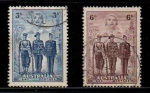 Australia Scott 186-7 Used (Catalog Value $40.00)
