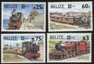BELIZE Sc 1067-70 VF/MNH - 1996 - Trains for CAPEX '96 - Complete Set