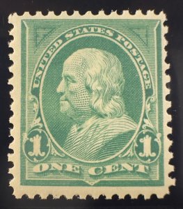 US Scott #279 Yellow Green VF M OG NH