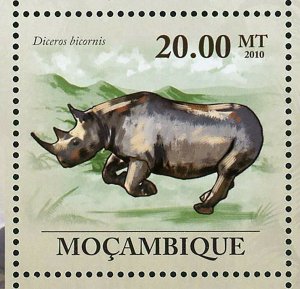 Rhinos Stamp Ceratotherium Simum & Diceros Bicornis S/S MNH #3584-3589