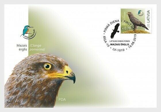 H01 Latvia 2019 Latvian Fund for Nature - Lesser Spotted Eagle FDC