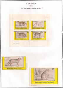 SCOTLAND - BERNERA - 1982 - Animals (5) - 4v Perf. Min, D/L Sheets - MLH