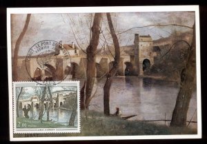 France 1977 Art, Bridge at Mantes Maxicard