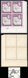 Falkland Is Deps SG G8 1/- Bot by South Georgia Plate Block