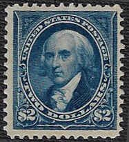 U.S. #277 Unused OG LH; $2 James Madison (1895) - Weiss Certificate