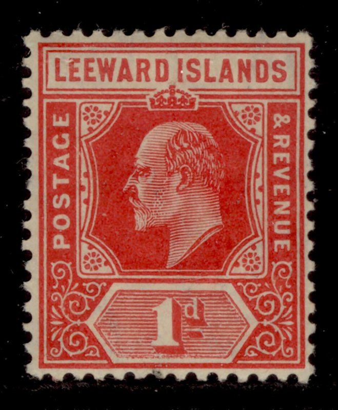 LEEWARD ISLANDS SG38, 1d bright red, M MINT. Cat £15.