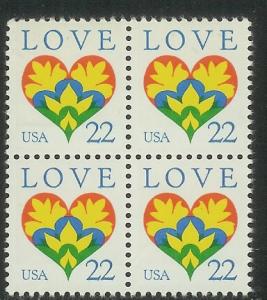 US Cat # 2248, Love - Block of 4, MNH*-